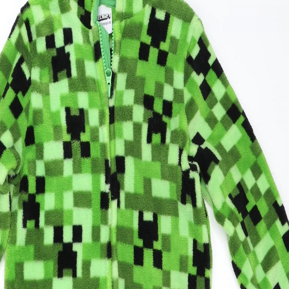 Mincraft Boys Green Solid   One Piece Size 6-7 Years  - Minecraft Onesie