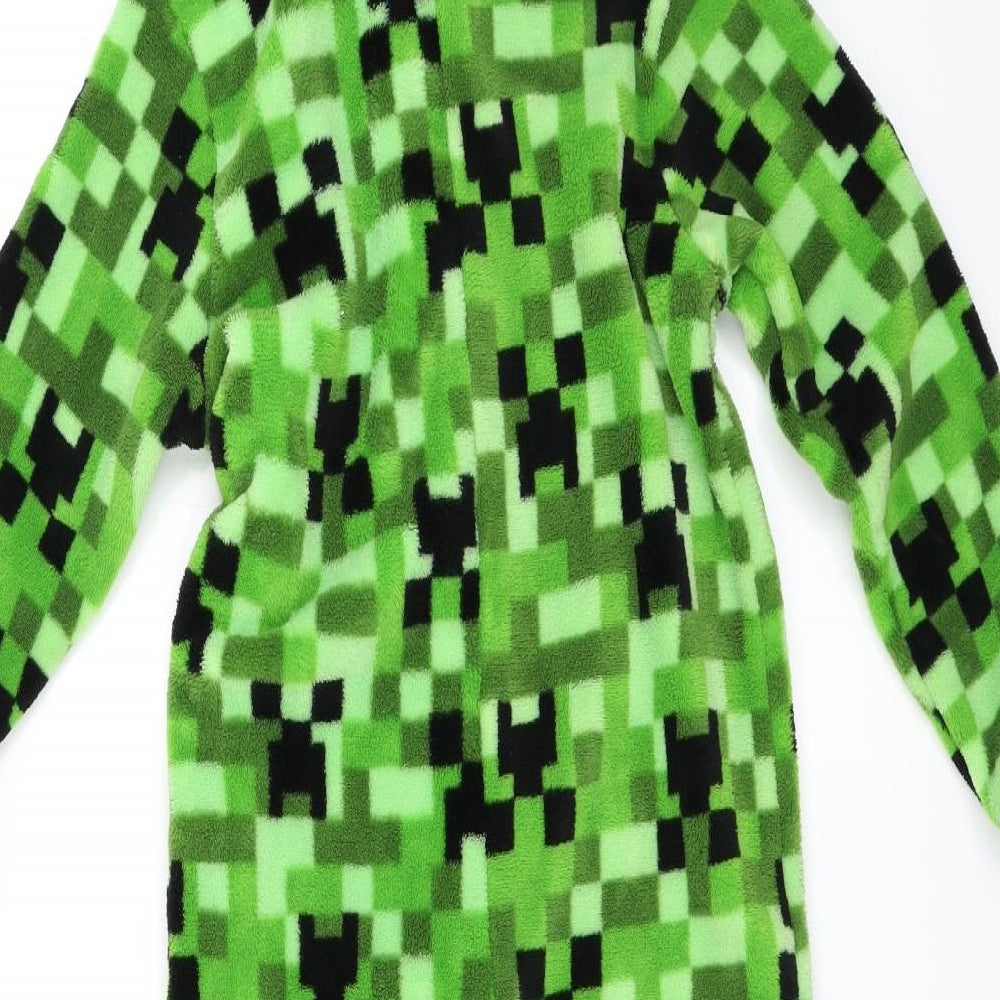 Mincraft Boys Green Solid   One Piece Size 6-7 Years  - Minecraft Onesie