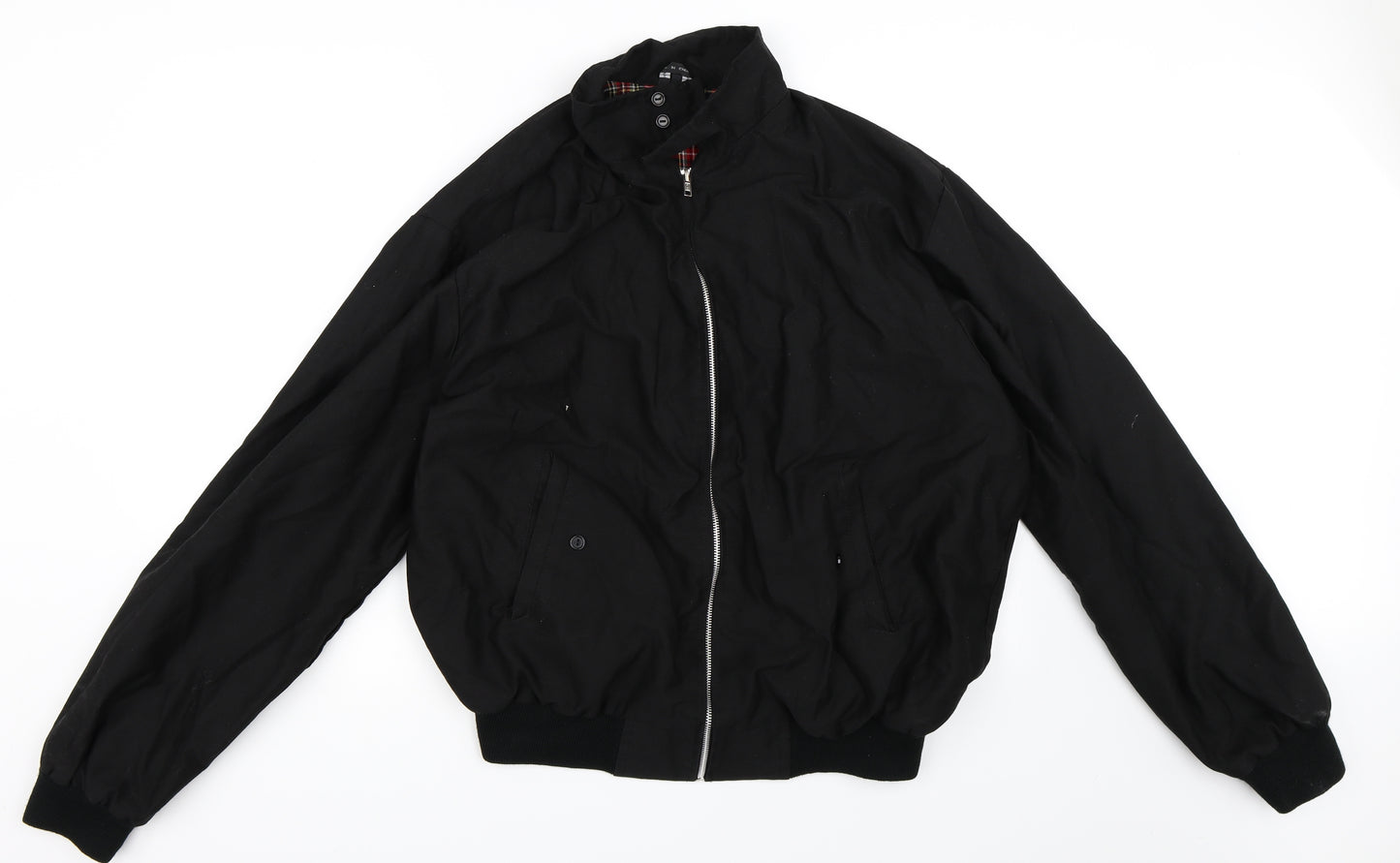 Preworn Womens Black   Bomber Jacket Jacket Size 2XL