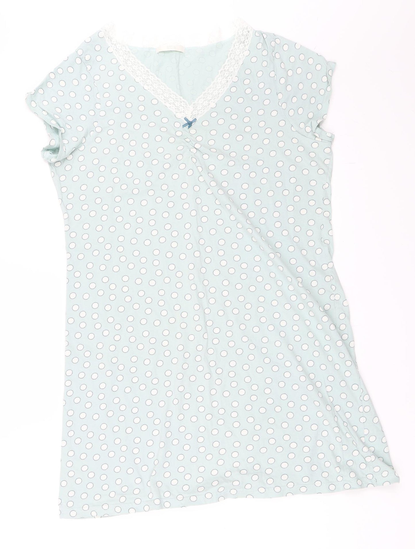 Marks and Spencer Womens Blue Polka Dot  Top Dress Size 14