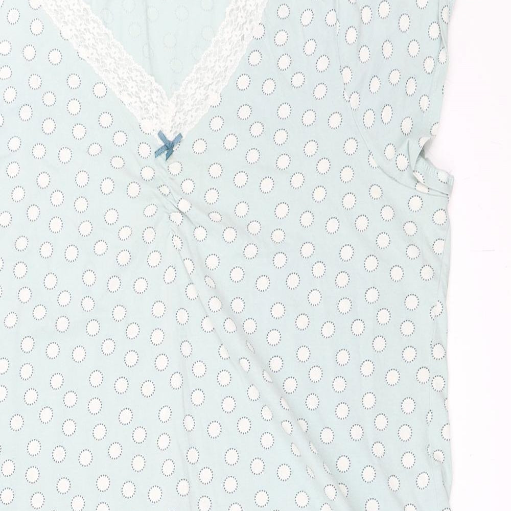 Marks and Spencer Womens Blue Polka Dot  Top Dress Size 14