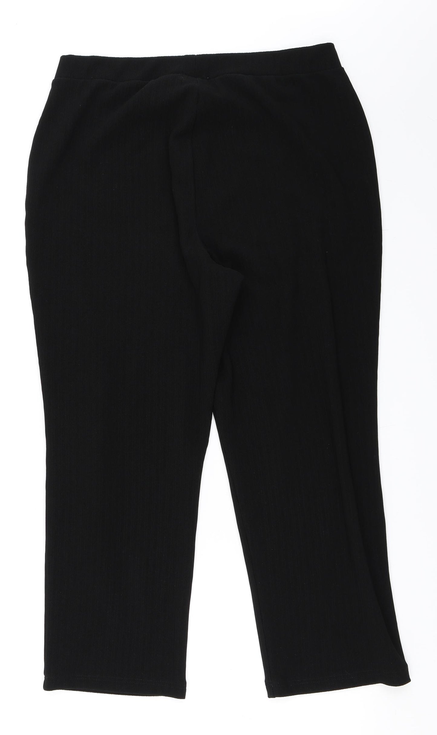 Papaya Womens Black   Cropped Trousers Size 16 L25 in