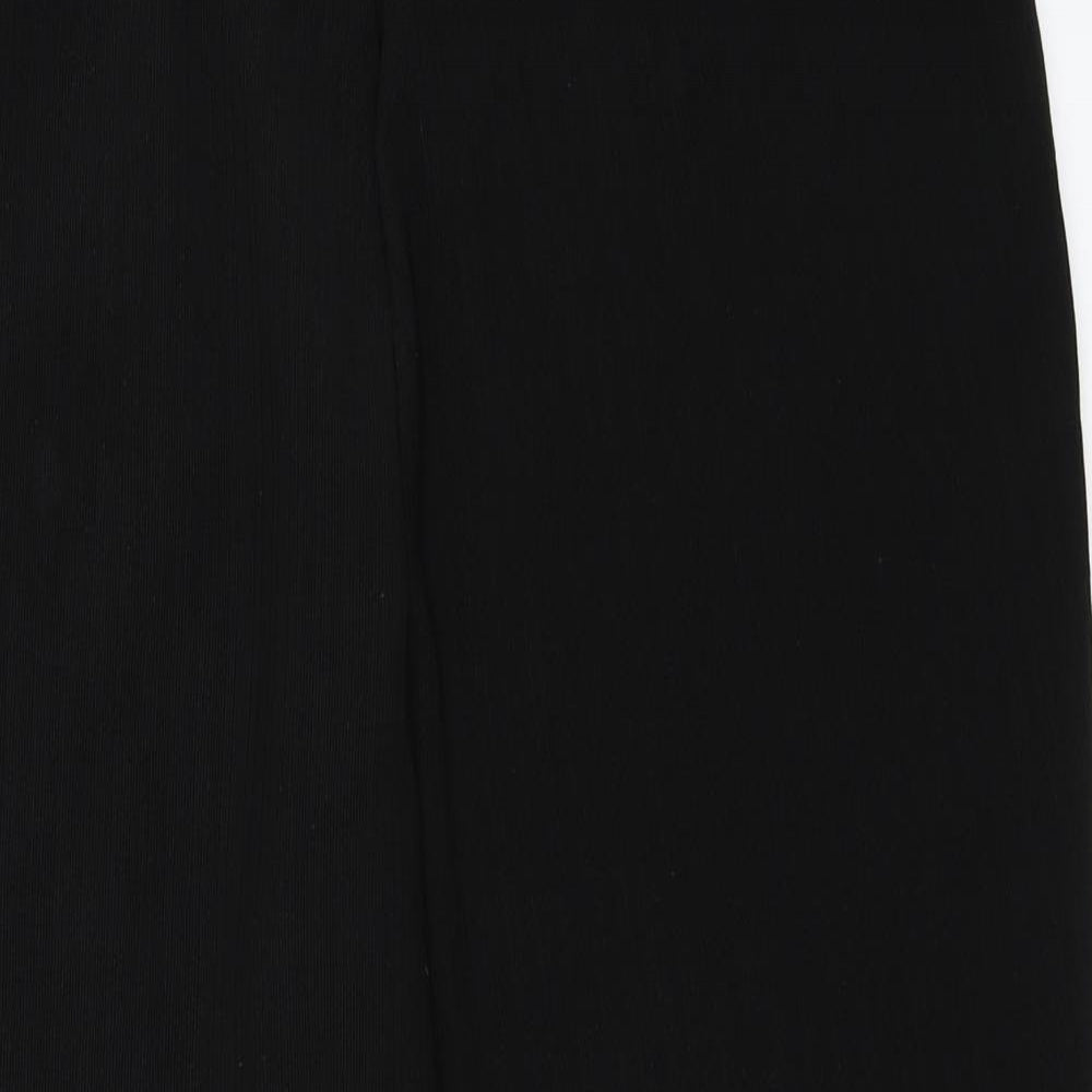 Papaya Womens Black   Cropped Trousers Size 16 L25 in