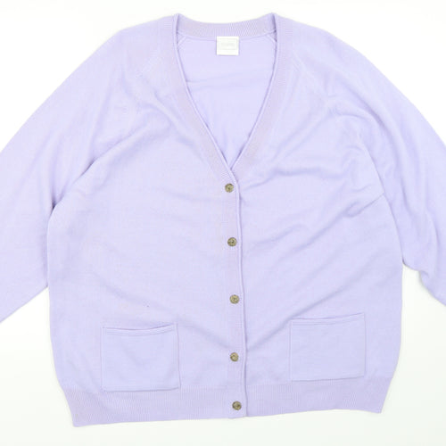 Classics Womens Purple   Cardigan Jumper Size 22