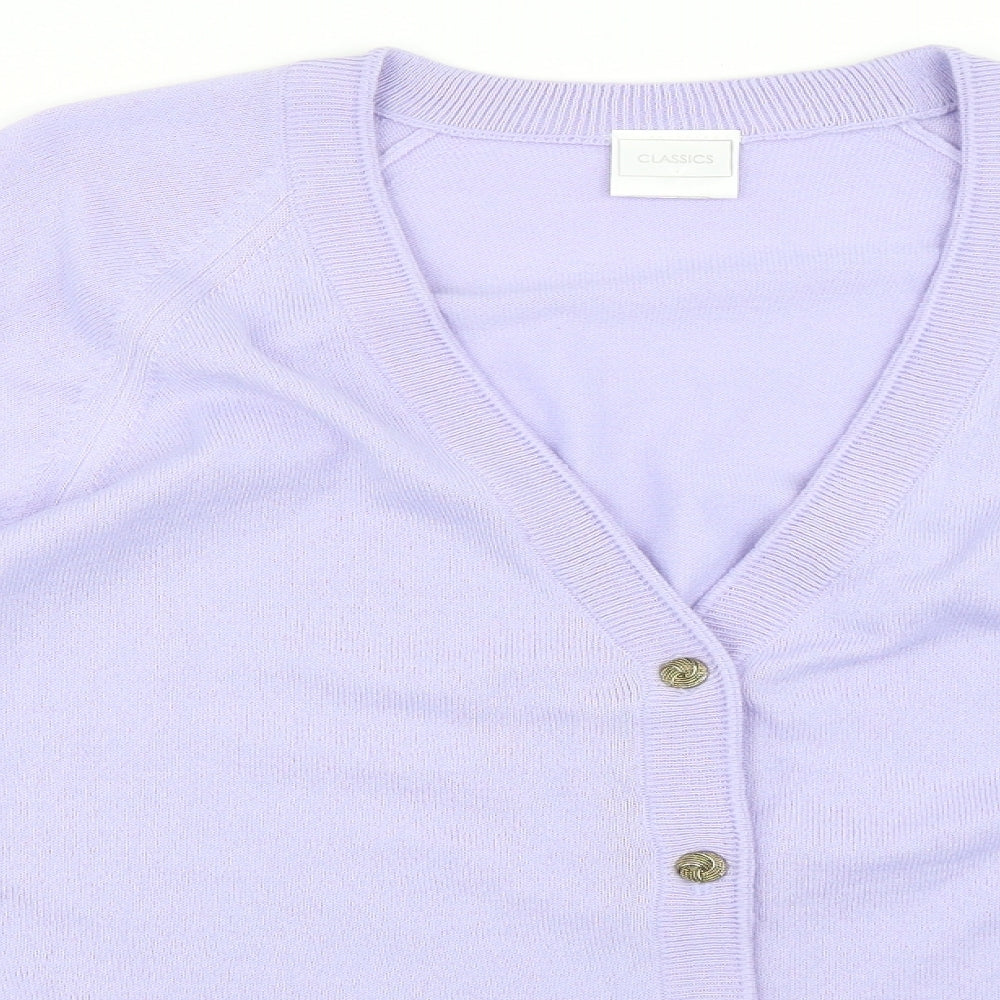 Classics Womens Purple   Cardigan Jumper Size 22