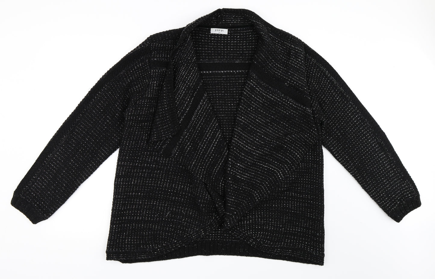 Soon Womens Black   Cardigan Jumper Size 20