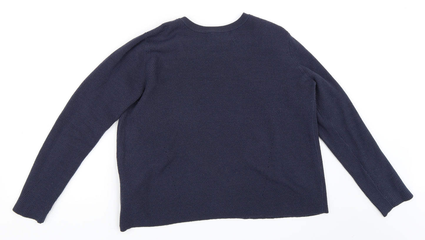 Mango Womens Blue   Pullover Jumper Size M