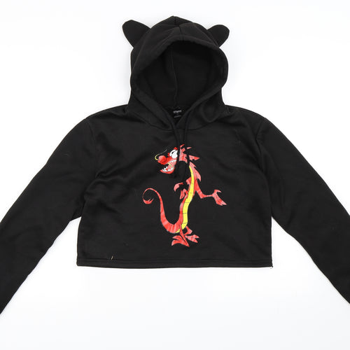 Preworn Womens Black   Pullover Hoodie Size M