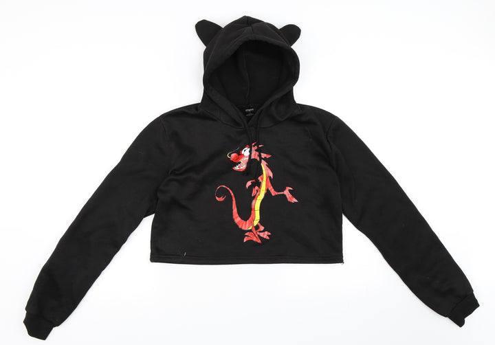 Preworn Womens Black   Pullover Hoodie Size M