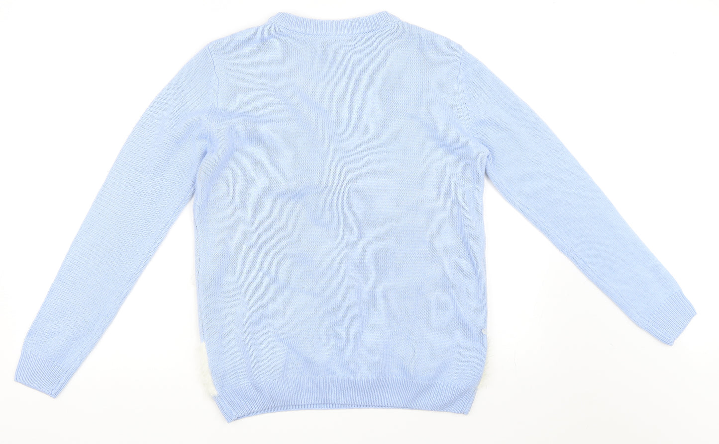 Primark Womens Blue   Pullover Jumper Size 8  - Christmas Snowman Jumper
