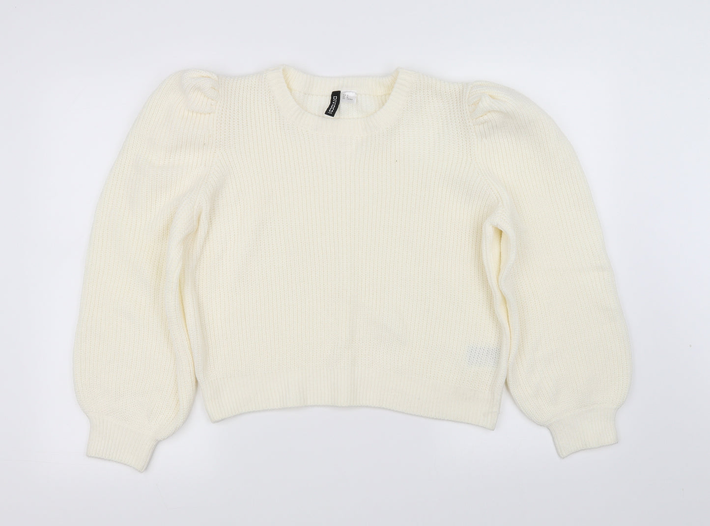 Divided Womens White   Pullover Sweatshirt Size M