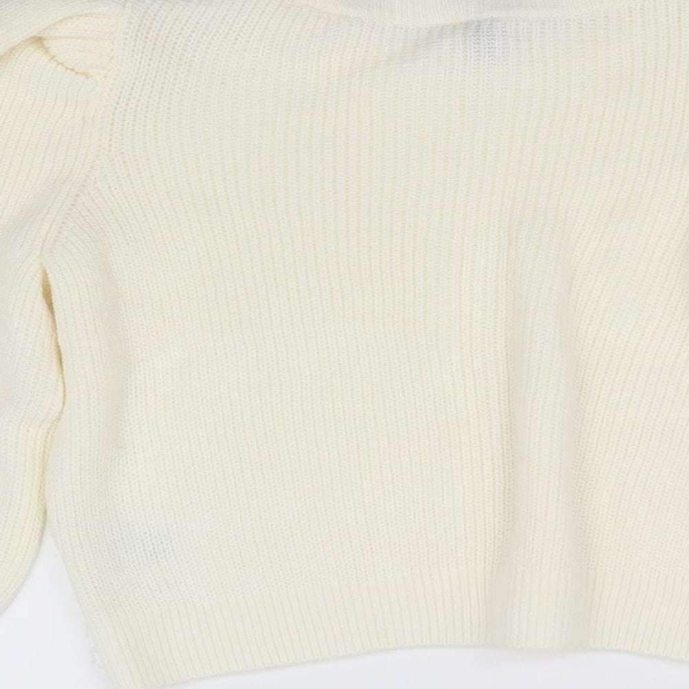 Divided Womens White   Pullover Sweatshirt Size M