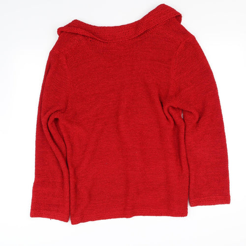Per Una Womens Red   Cardigan Jumper Size XL