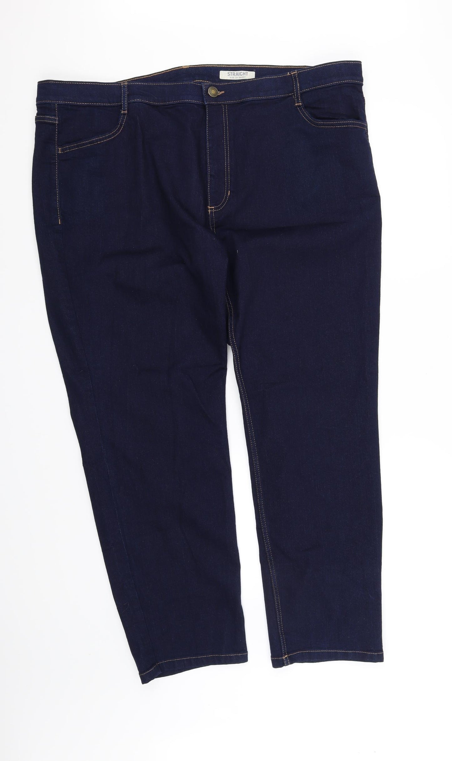 m&s Womens Blue   Straight Jeans Size 24 L31.5 in