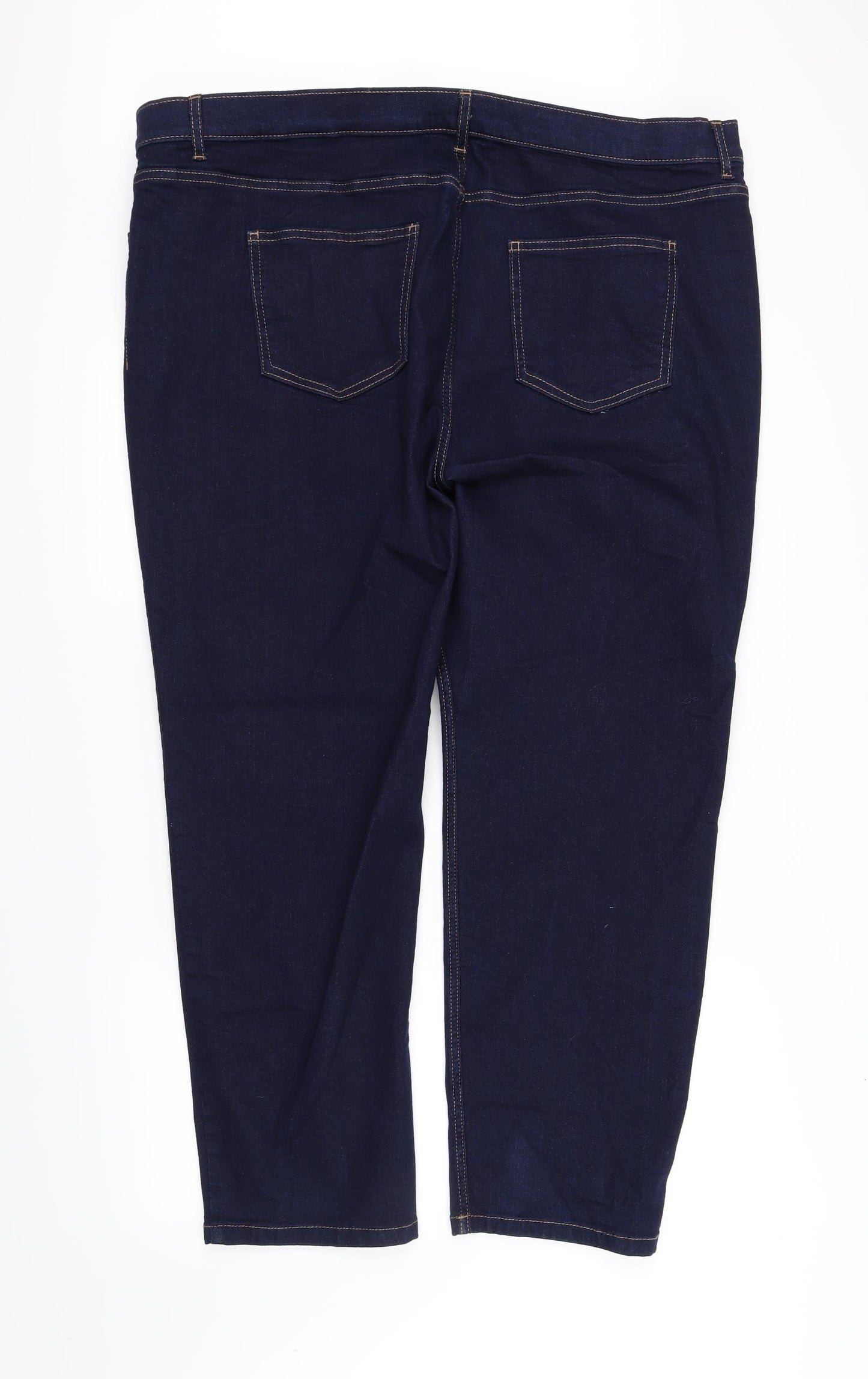 m&s Womens Blue   Straight Jeans Size 24 L31.5 in