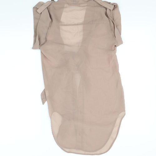 Krisp Womens Beige   Basic Blouse Size 8