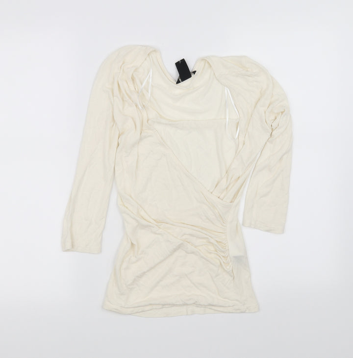 H&M Womens White   Basic Blouse Size XS