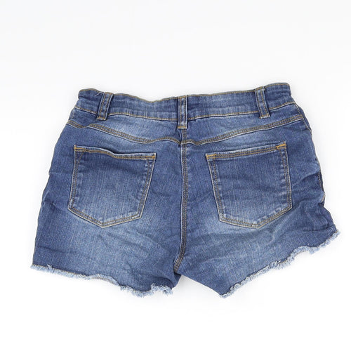 Tu  Girls Blue Floral  Cut-Off Shorts Size 11 Years