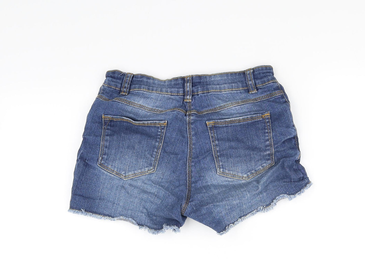 Tu  Girls Blue Floral  Cut-Off Shorts Size 11 Years