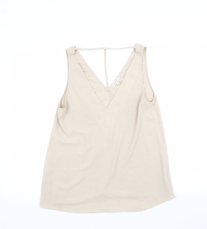 River Island Womens Beige Basic Blouse Size 8