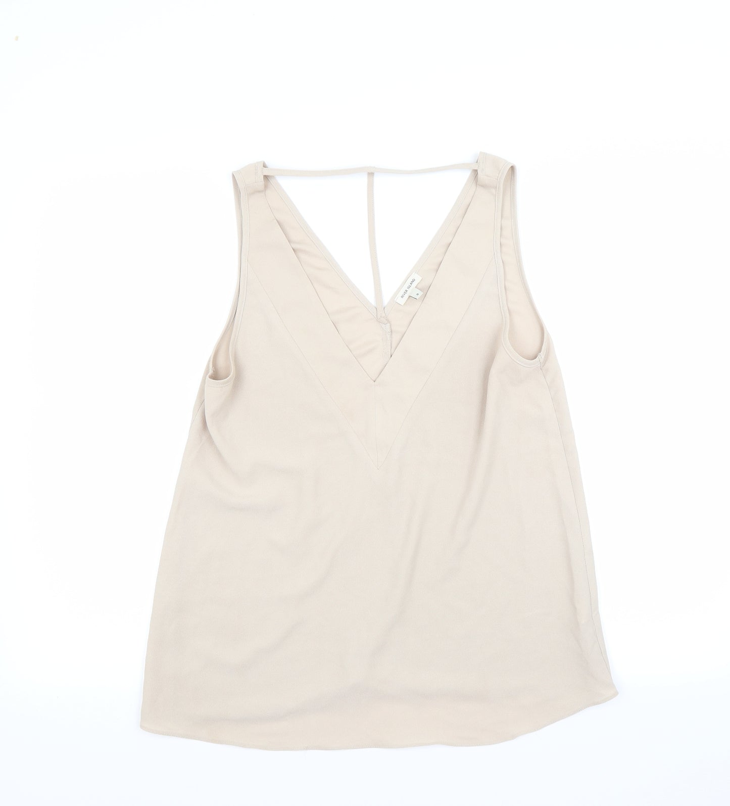 River Island Womens Beige   Basic Blouse Size 8