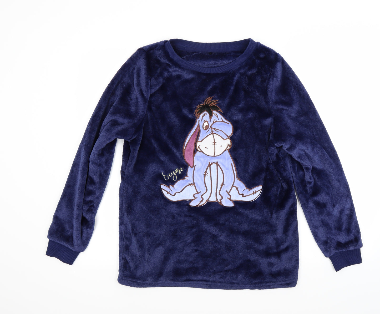 George Womens Blue  Fleece Top Pyjama Top Size 10  - Disney