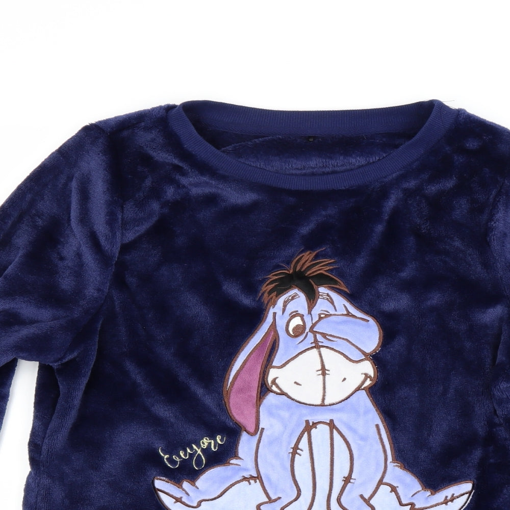 George Womens Blue  Fleece Top Pyjama Top Size 10  - Disney