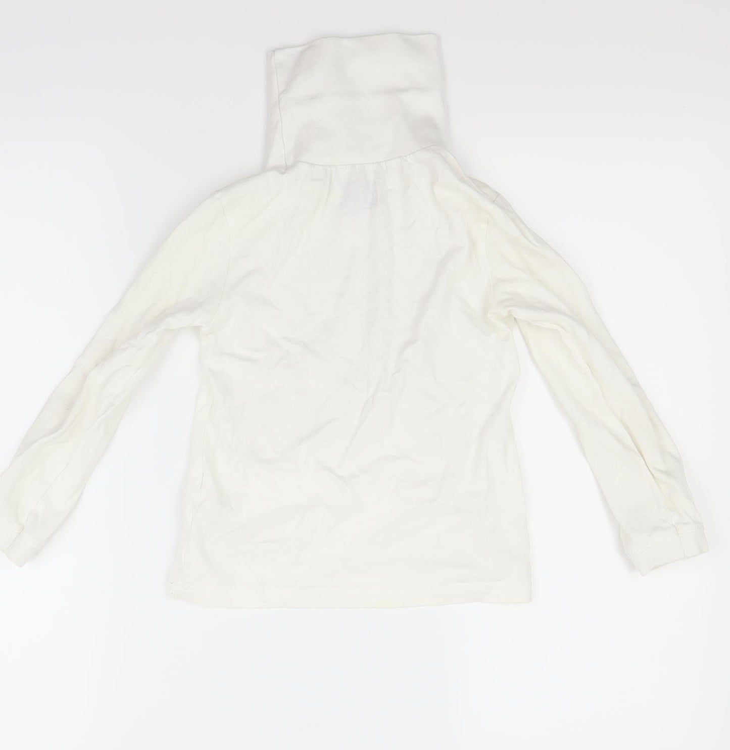 Preworn Boys White   Pullover Sweatshirt Size 6 Years