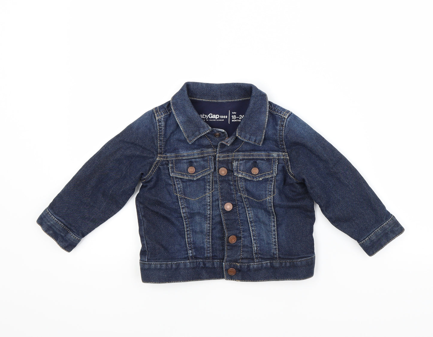 Baby Gap Boys Blue  Denim Jacket Coat Size 18-24 Months