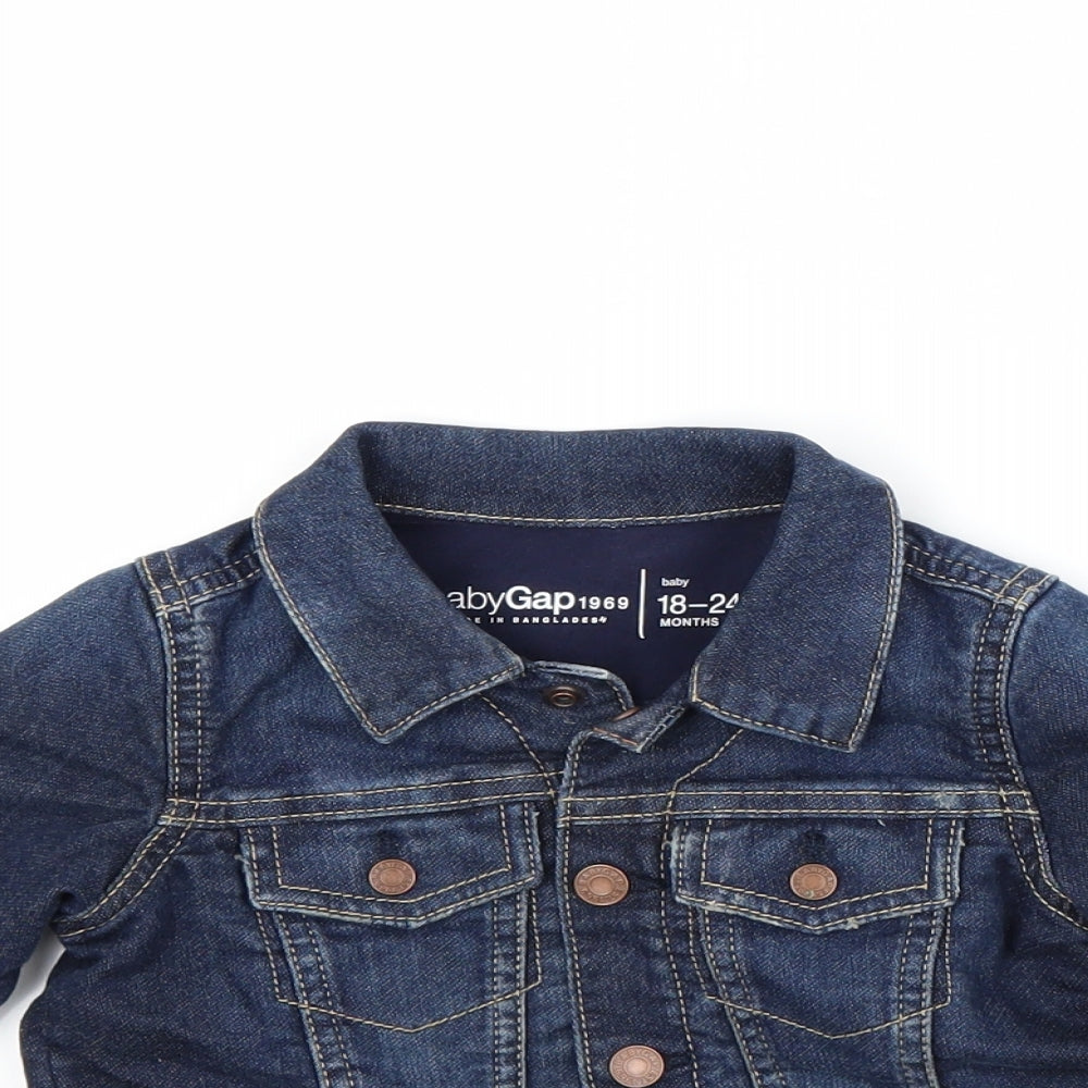 Baby Gap Boys Blue  Denim Jacket Coat Size 18-24 Months