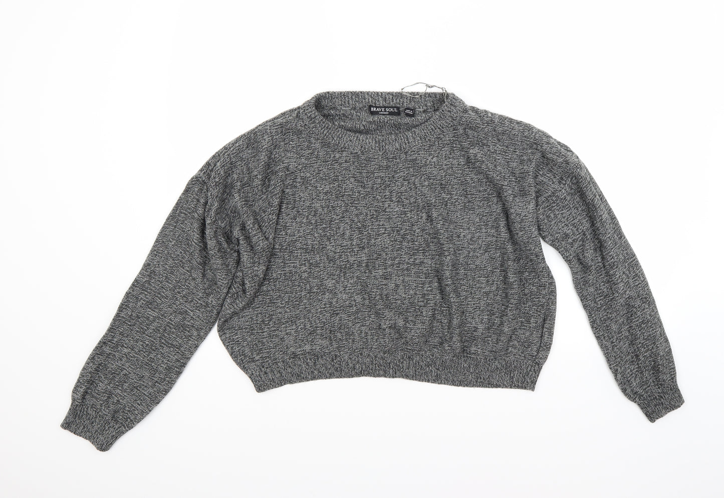 Brave Soul Womens Grey   Pullover Jumper Size M