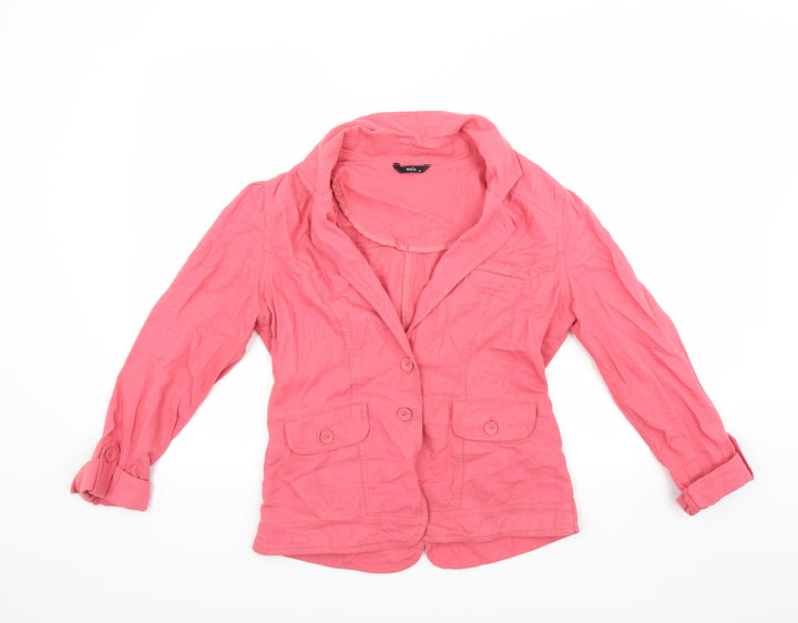M&Co Womens Red Jacket Size 10