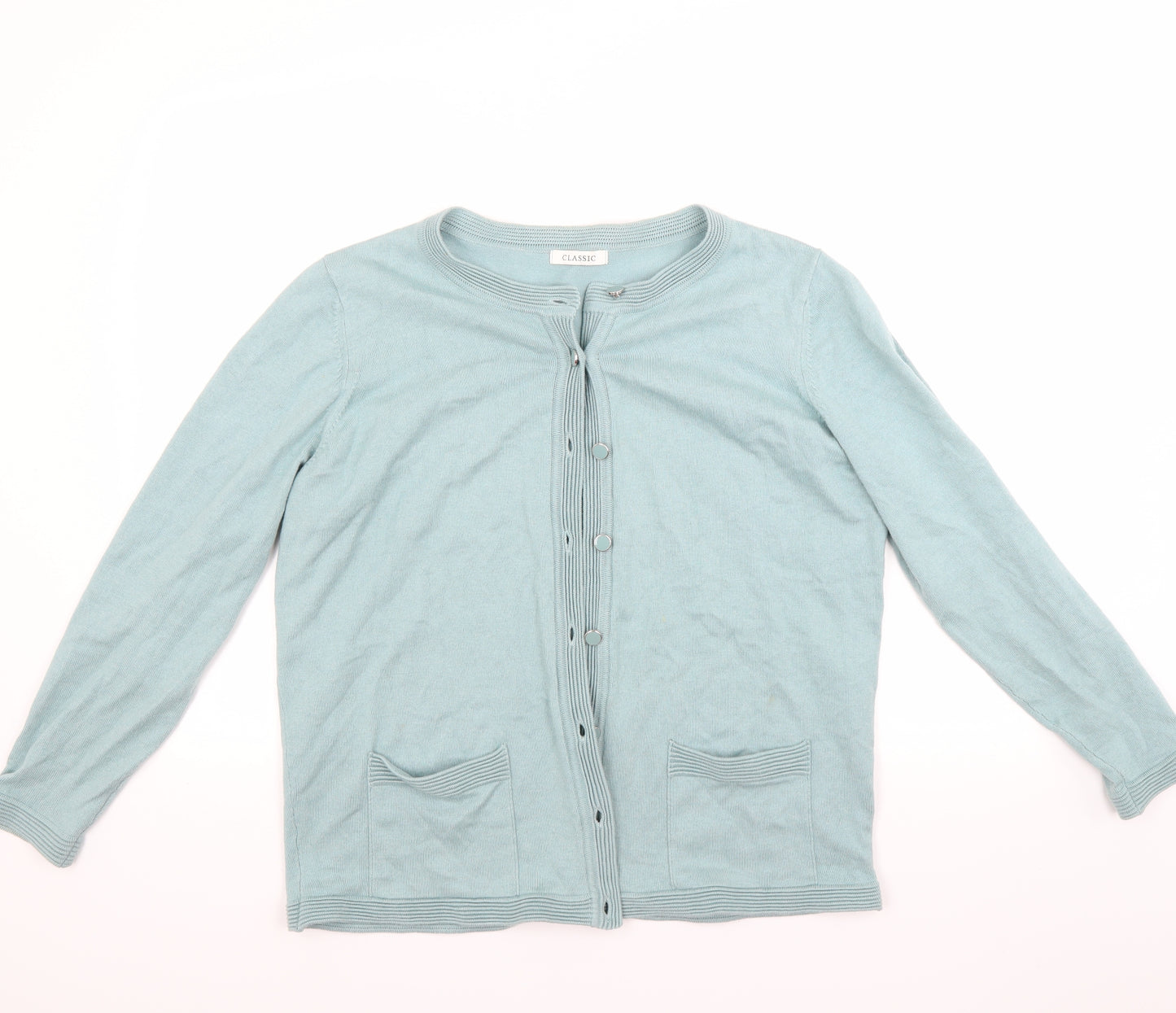 Marks and Spencer Womens Green   Cardigan Jumper Size 14