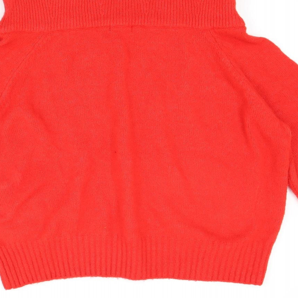 H&M Womens Red   Pullover Jumper Size S