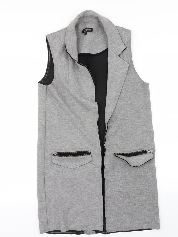 Topshop Womens Grey Cardigan Jumper Size 8