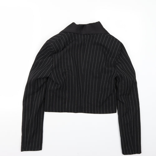 Gdg Actuel Womens Black Striped  Jacket Blazer Size XS