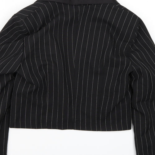 Gdg Actuel Womens Black Striped  Jacket Blazer Size XS
