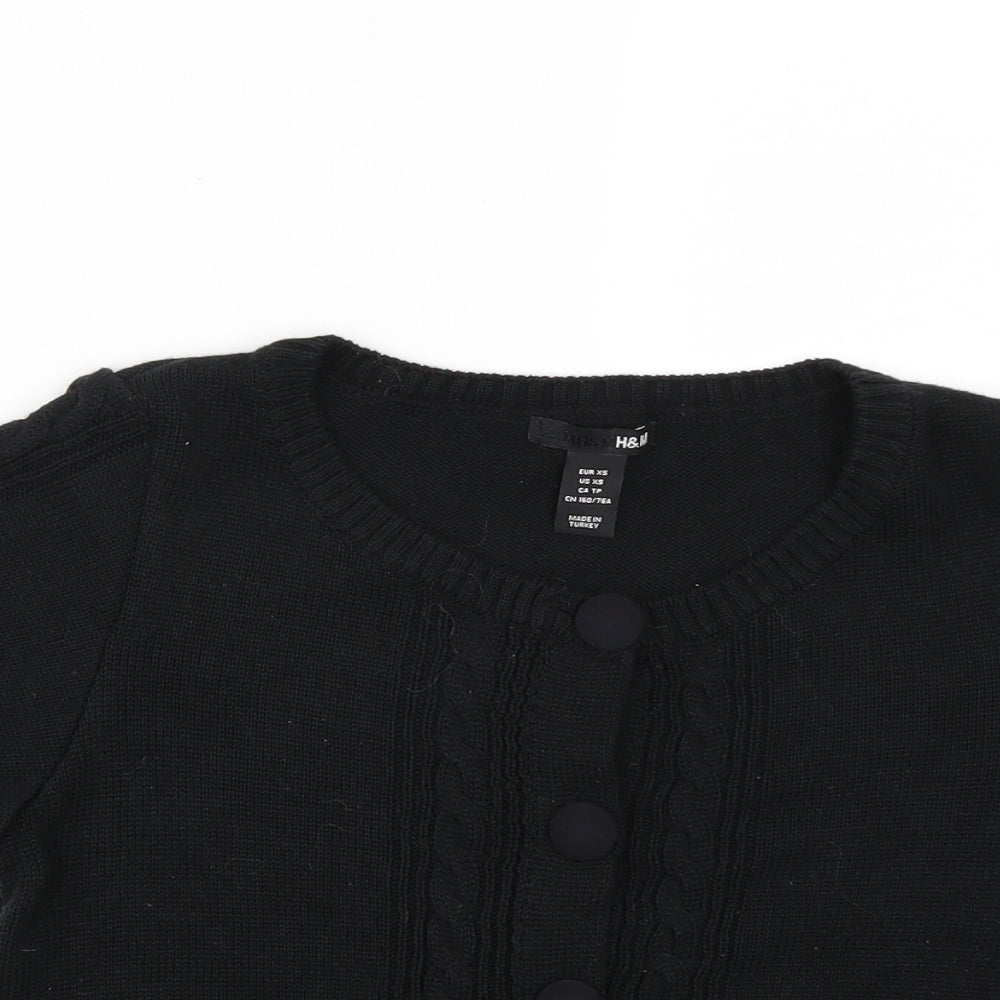 H&M Womens Black   Cardigan Jumper Size XS