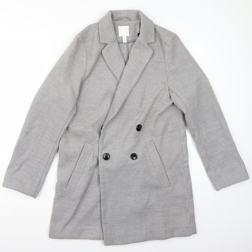 H&M Womens Grey   Jacket Coat Size 6