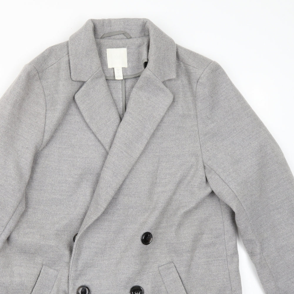 H&M Womens Grey   Jacket Coat Size 6