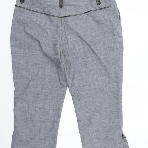 Marks and Spencer Womens Grey   Cropped Trousers Size 16 L21 in