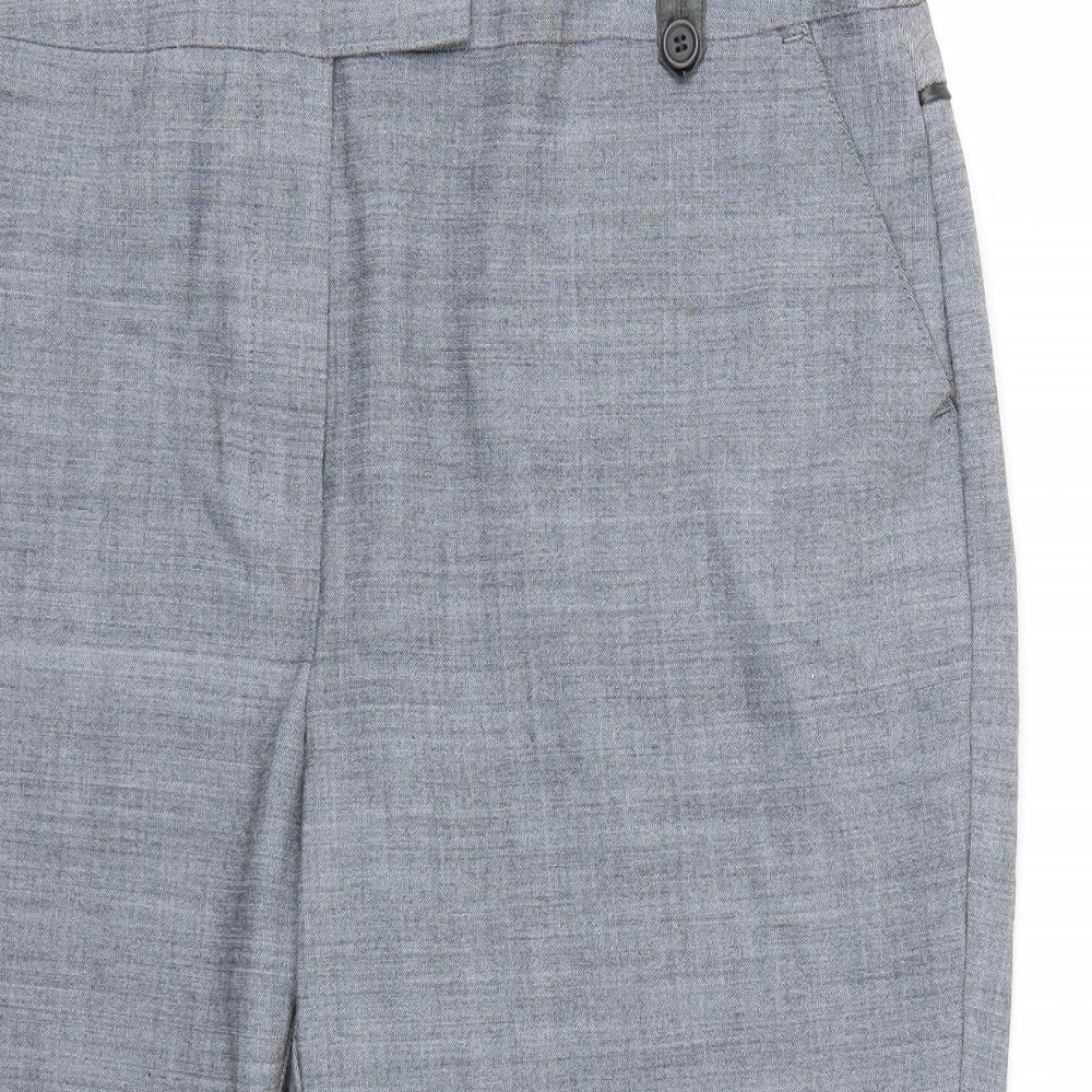 Marks and Spencer Womens Grey   Cropped Trousers Size 16 L21 in