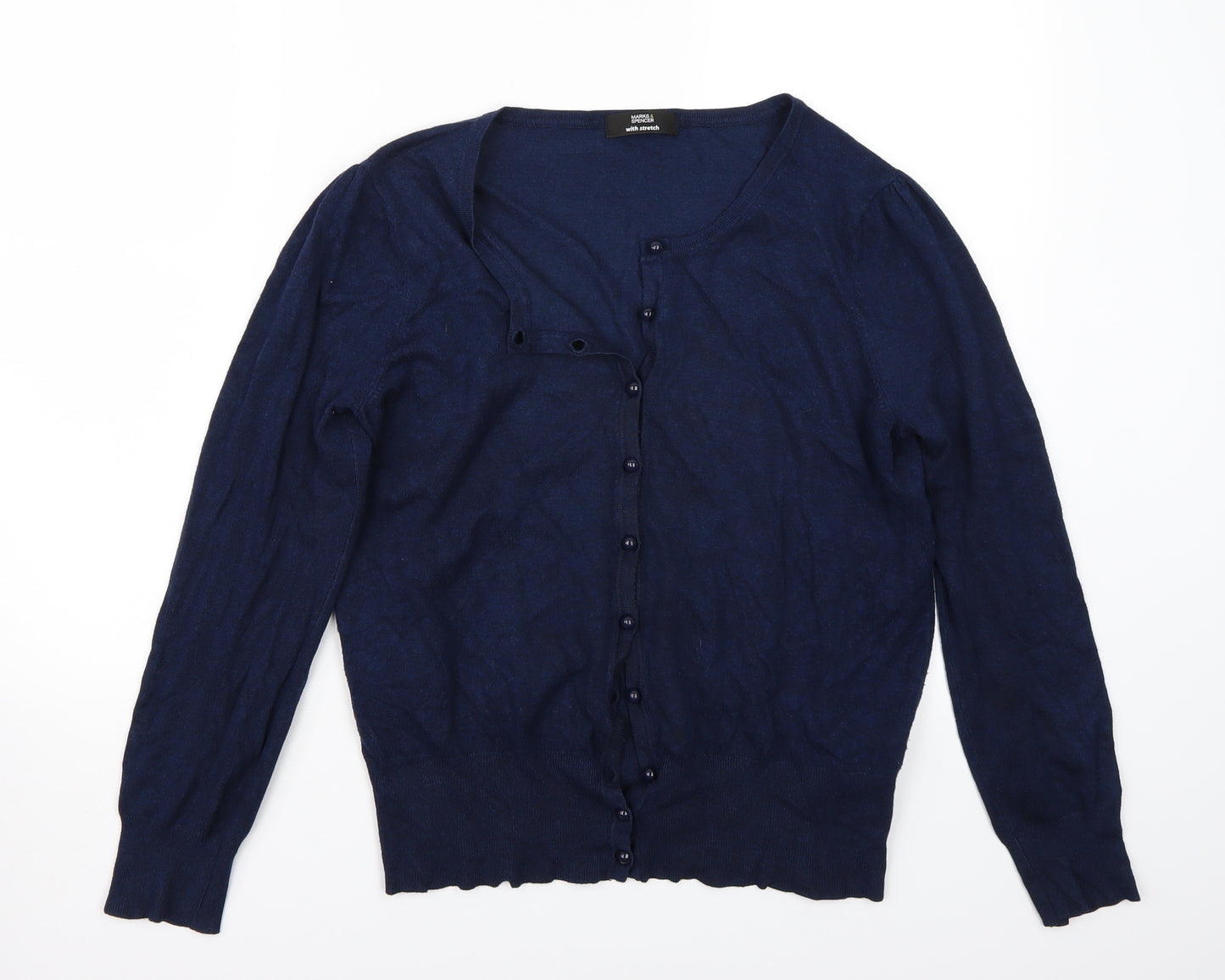 Marks and Spencer Womens Blue   Cardigan Jumper Size 16
