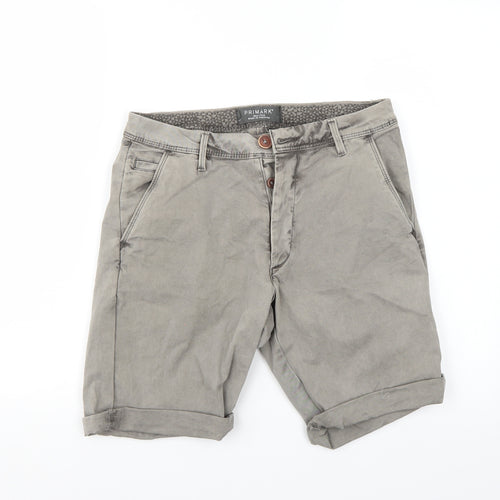 Primark Mens Grey   Chino Shorts Size 28 in