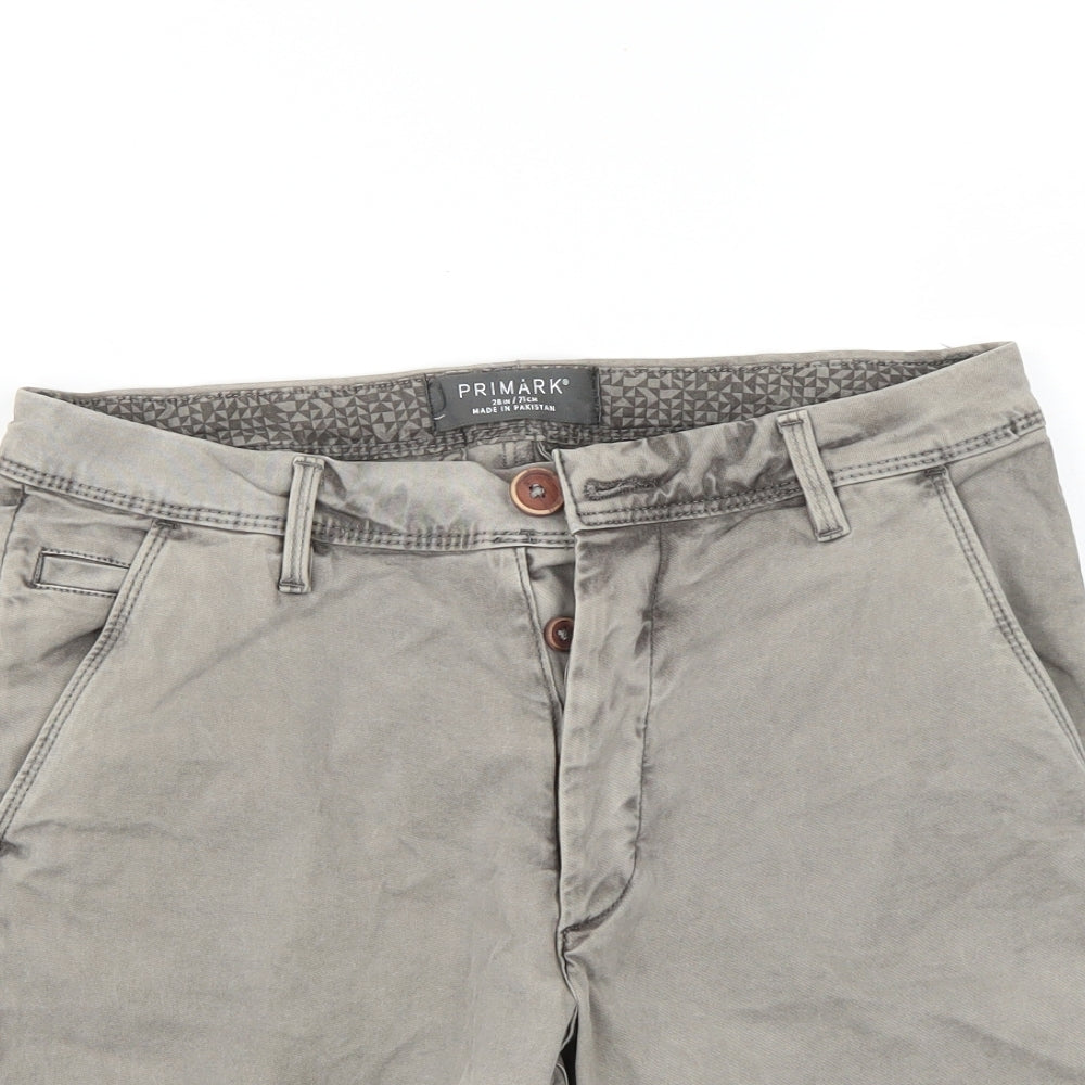 Primark Mens Grey   Chino Shorts Size 28 in