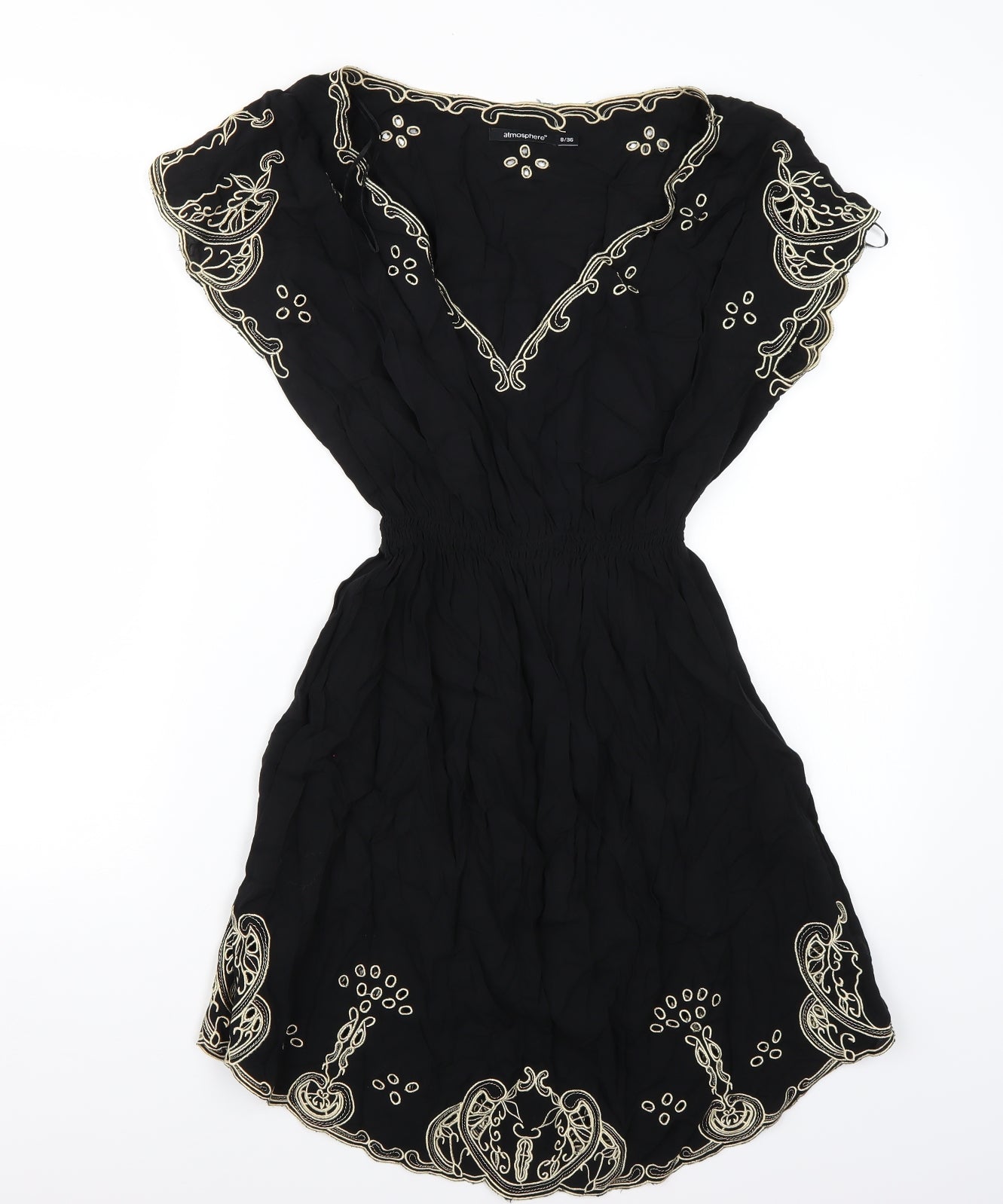 Primark Womens Black  Rayon A-Line  Size 8