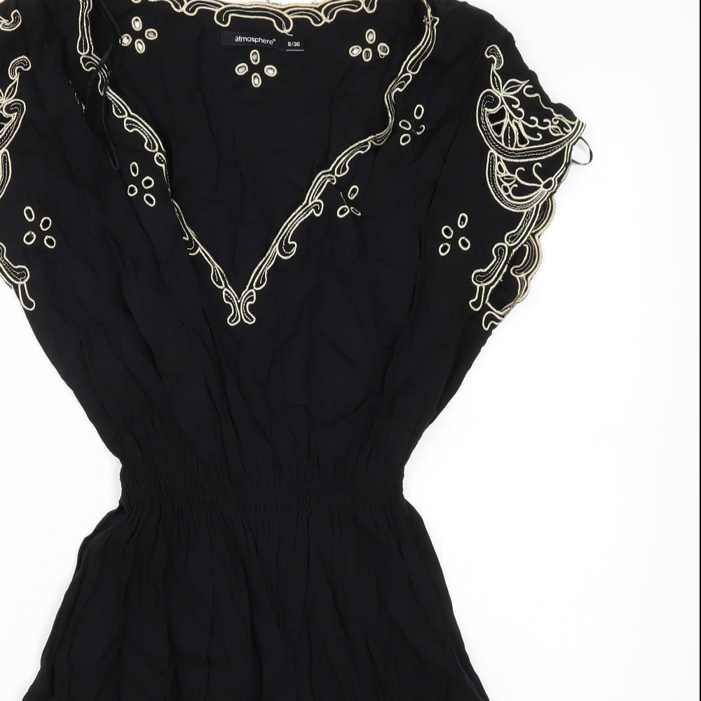 Primark Womens Black  Rayon A-Line  Size 8