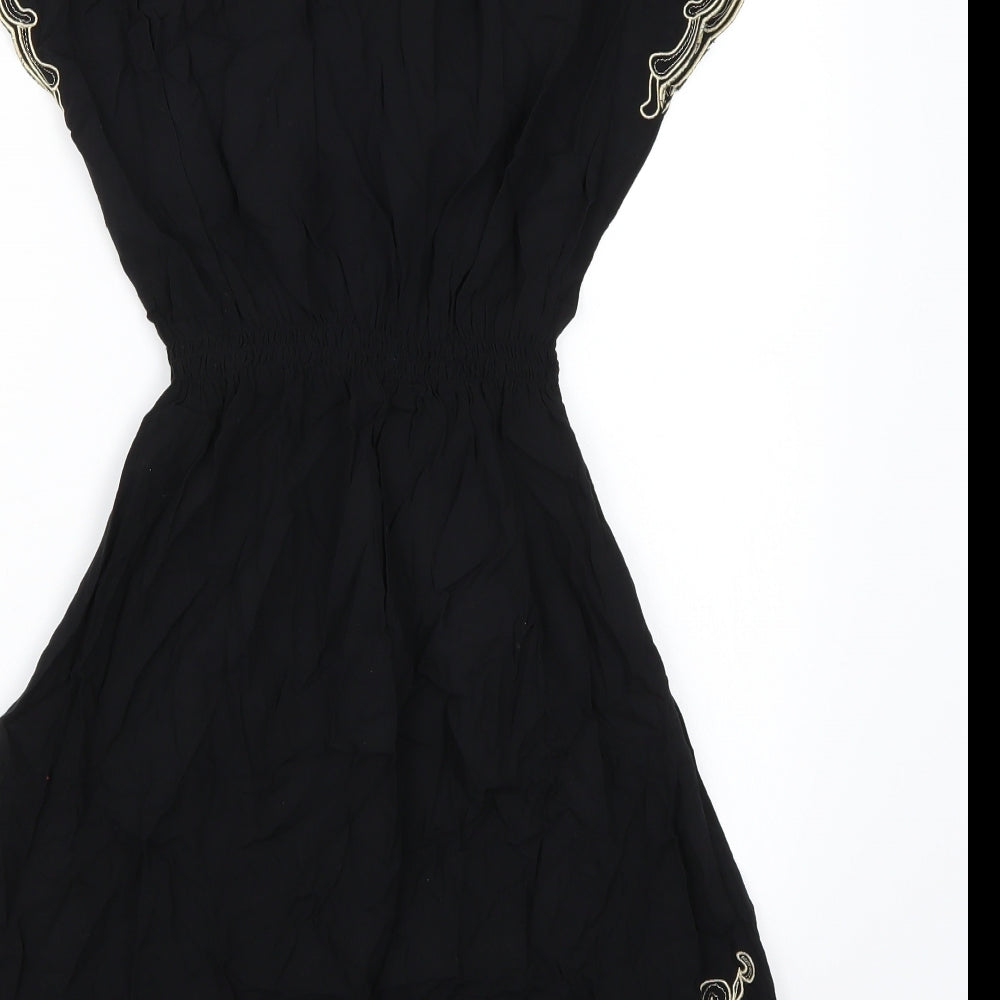 Primark Womens Black  Rayon A-Line  Size 8