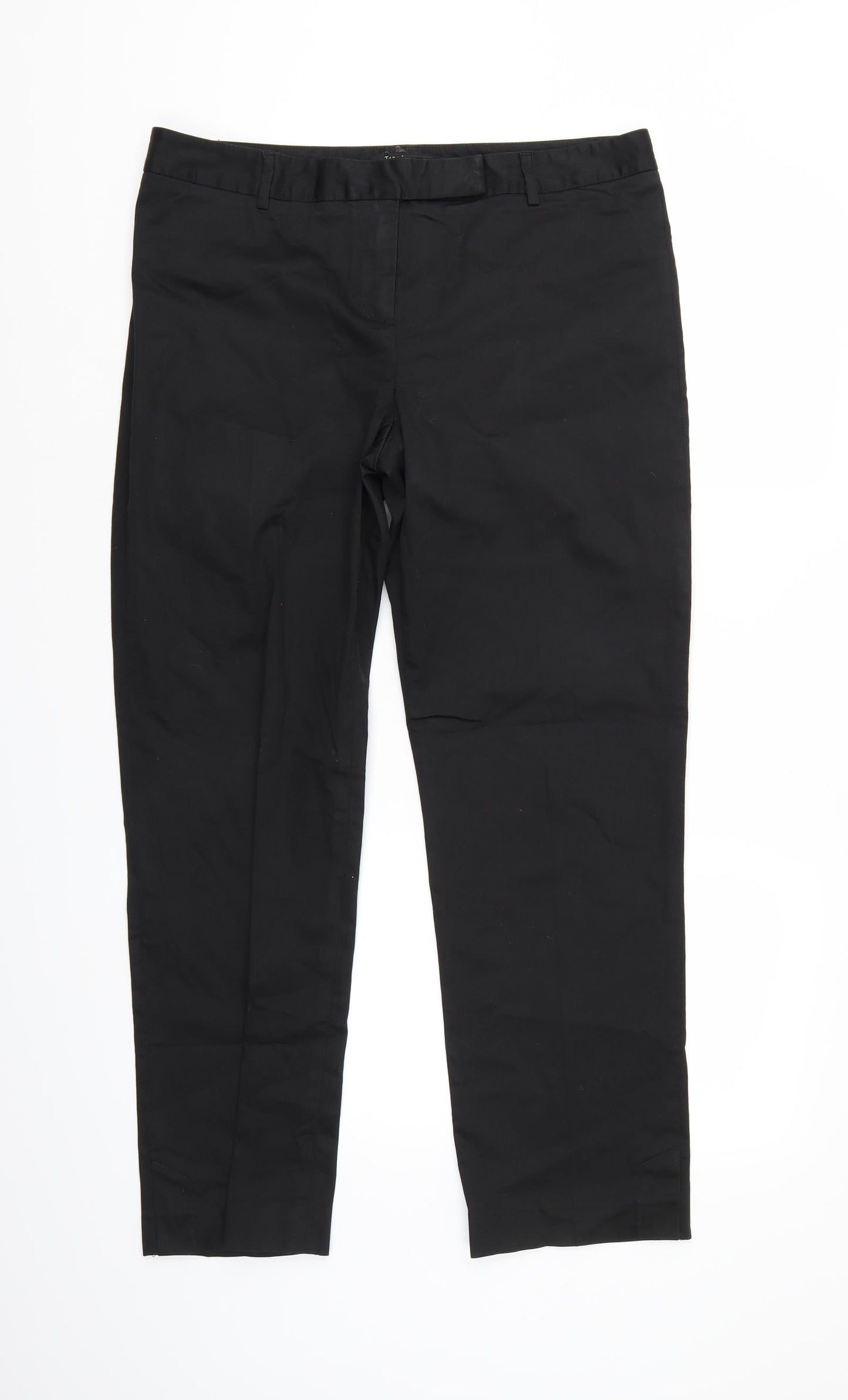 Tara Jarmon Womens Black   Cropped Trousers Size 12 L27 in