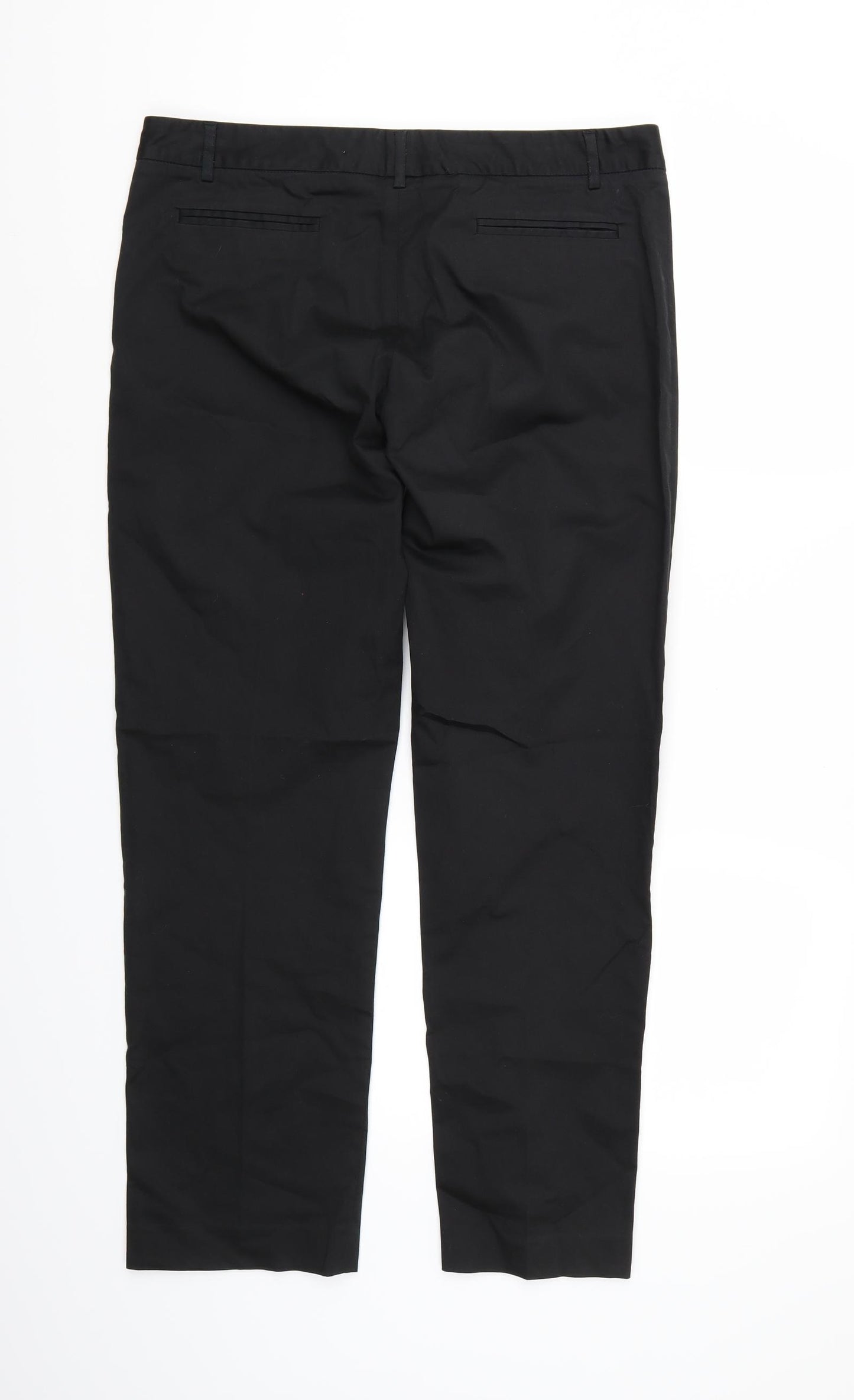 Tara Jarmon Womens Black   Cropped Trousers Size 12 L27 in